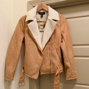 Forever 21 Suede & Shearling Biker Jacket